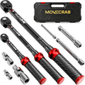 9-Piece Click Torque Wrench Set, 1/4", 3/8" & 1/2" Drive, ±3% | 4-20, 5-45, 15-165 Ft.lb Dual-Direction Torque Wrenches, CNC Handle for Bicycle, Motorcycle & Automotive Repair