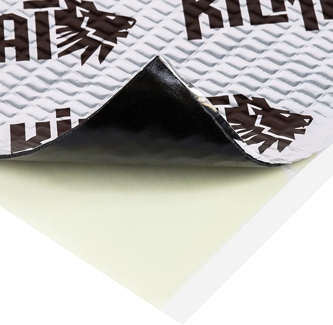 KILMAT Extra 100 mil (2.5 mm) 25 sqft (2.4 sqm) Car Sound Deadening Mat, Butyl Automotive Sound Deadener, Audio Noise Insulation and dampening