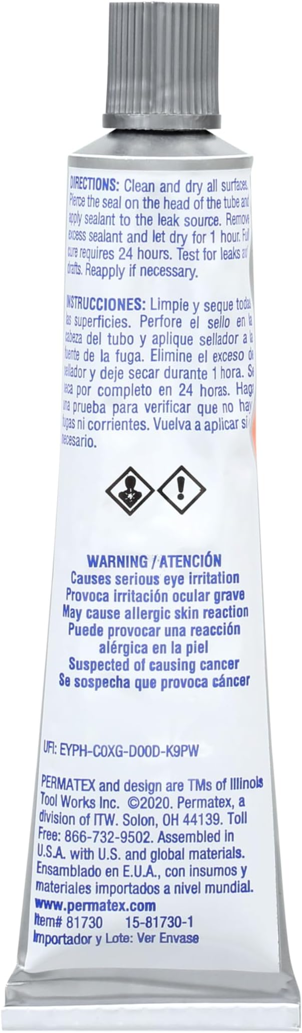 Permatex 81730 1.5 Oz Flowable Silicone Windshield & Glass Sealer