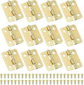 PATIKIL Small Butt Hinges 3/4 Inch, 12 Pack Mini Jewelry Box Hinge with Screw for Jewelry Wooden Boxes Cabinet Drawer Doors Gate, Gold