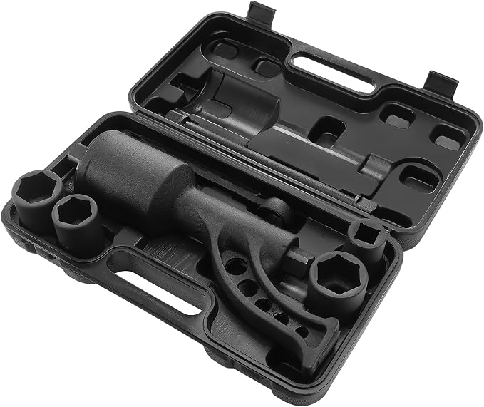VEVOR Torque Multiplier, 1 Inch Drive Lug Nut Wrench/Multiplier Heavy Duty Torque Multiplier Wrench Set, 1:64 6,800N.m Lug Nut Remover, Includes 4 Sockets (21-41mm) and Storage Case