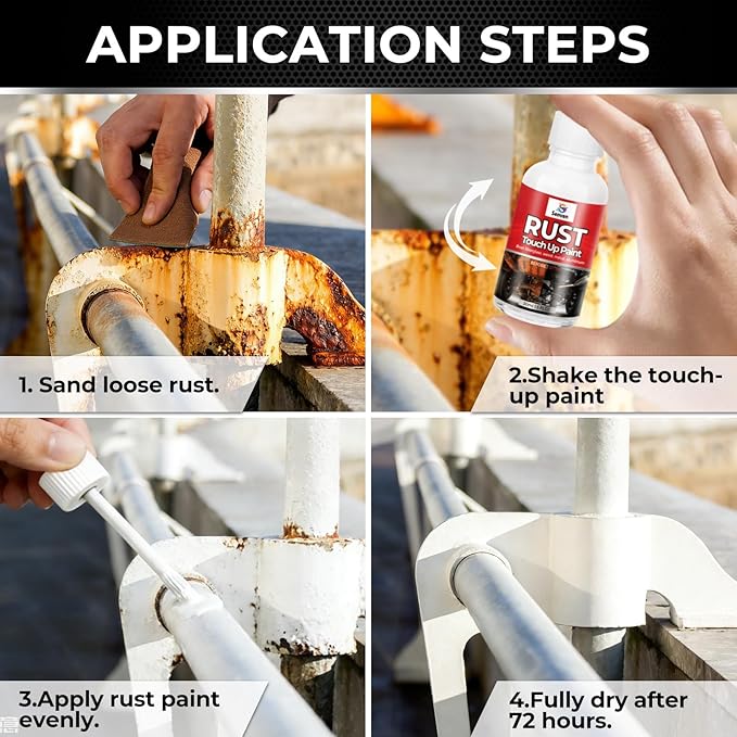 White Touch Up Paint Rust White Paints High Heat Resistant, Multi Surface Acrylic Enamel Touch Up Paint Pen Scratch Repair for Rust Metal,Walls,Cabinets,Appliances,Wood,Door,Furniture,Enamel, 30ml