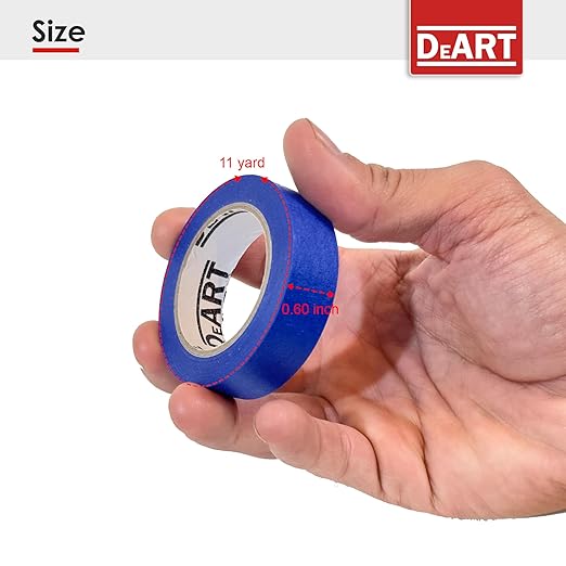 DEART Colored Masking Tape Painters Tape Writable 12 or 8 Pack 1 inch or 0.6 Inches for Arts & Crafts Labeling Coding Whiteboard Dry Erase Board Tape Thin Paper Tape Craft Supplies Scrapbook