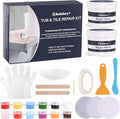 Kalolary Tub and Fiberglass Shower Repair Kit, 3.6oz Porcelain Repair Kit, Porcelain Sink and Acrylic Bathtub Repair Kit for Cracks Chips Dents Scratches Holes