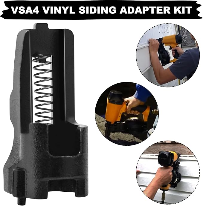 Vinyl Siding Adapter Kit Compatible with Bostitch RN46-1 Coil Roofing Nailer - Replaces Part VSA4 - Includes Spring & Instructions for Siding Installation