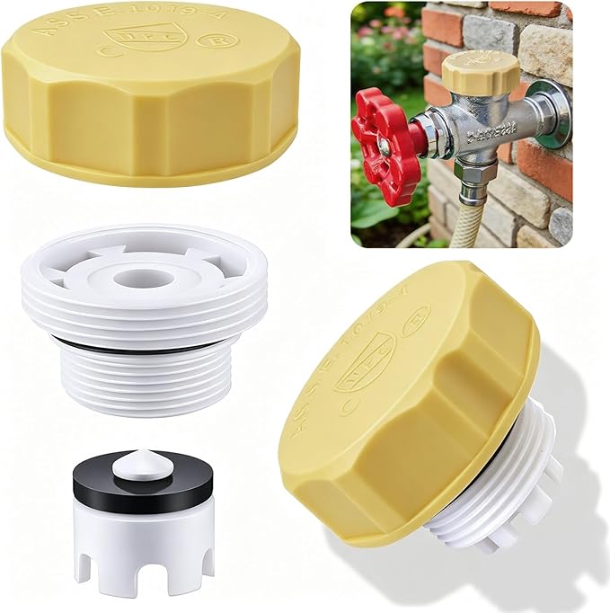 Vacuum Breaker Repair Kit, Anti-Siphon Frostproof Faucet Valve Hose Faucet Fitting Vacuum Breaker Replacement Kit for VACVBKX1B (1 Pack ASSE 1019-A Repair Kit)