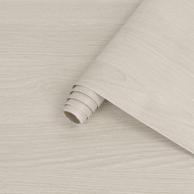 Arthome Light Oak Wood Peel and Stick Wall Paper 33" x120" | Covers 27.5 sq ft.,Decorative Vinyl Film for Countertop, Cabinets, Shelf, Drawer Liner,Easy to Clean Removable Wall Covering