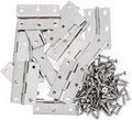 2.2 inch Stainless Steel Folding Butt Hinge Home Furniture Hardware Door Cupboard Cabinet Hinge Pack of 16