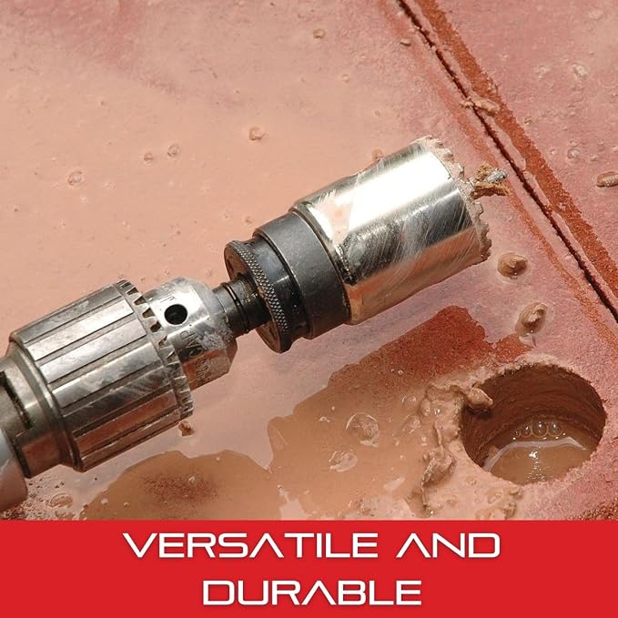 Starrett Diamond Grit Hole Saw 1-3/4" Dia, 1-5/8" Cutting Depth | Ideal For Small Diameter Drilling Holes, 5/8-18 Thread Size, XA2 Or XA10 Arbor Type, Silver Finish, KD0134-N