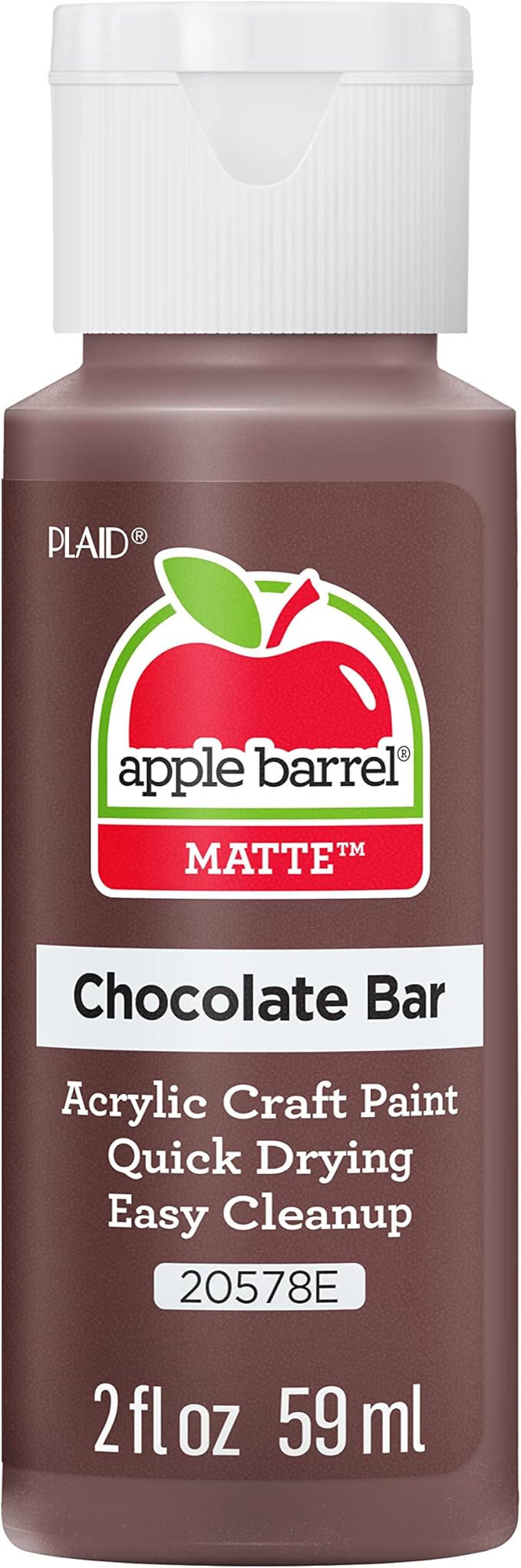 Apple Barrel Acrylic Paint in Assorted Colors, 20578, Chocolate Bar, 2 Fl Oz (Pack of 1)