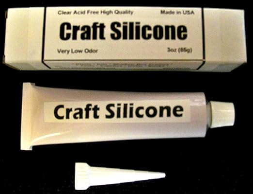 The Best Silicone for 3D Crafts & Card Making. This is a Clear Craft Glue Adhesive. Acid Free and Odorless. Made in USA. No Fancy Packaging just Great Silicone. Perfect for Paper Tole & Card Making