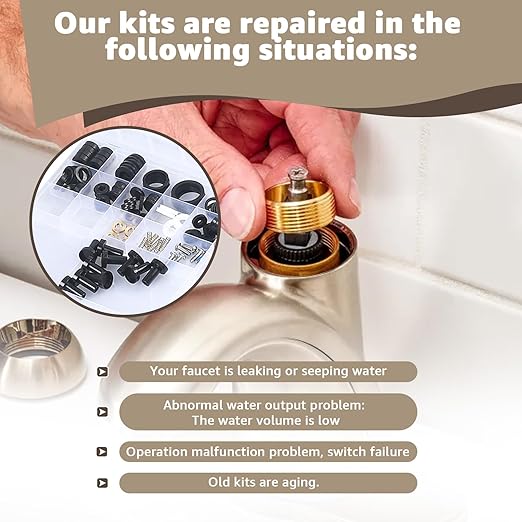 B-6RK Repair Kit Compatible with T&S Brass Faucets Replacement for T&S Brass B-6RK Faucets Repair Kit Includes Parts for Various Sink Valves