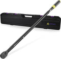 3/4" Click Torque Wrench, 100-800 Ft-Lb/135.5-1084 Nm, Heavy Duty | ±3% Accuracy, 48-Tooth Quick Release, Cr-V Steel, Dual-Direction, for Semi Truck, Tractor, Diesel, Construction & Mining
