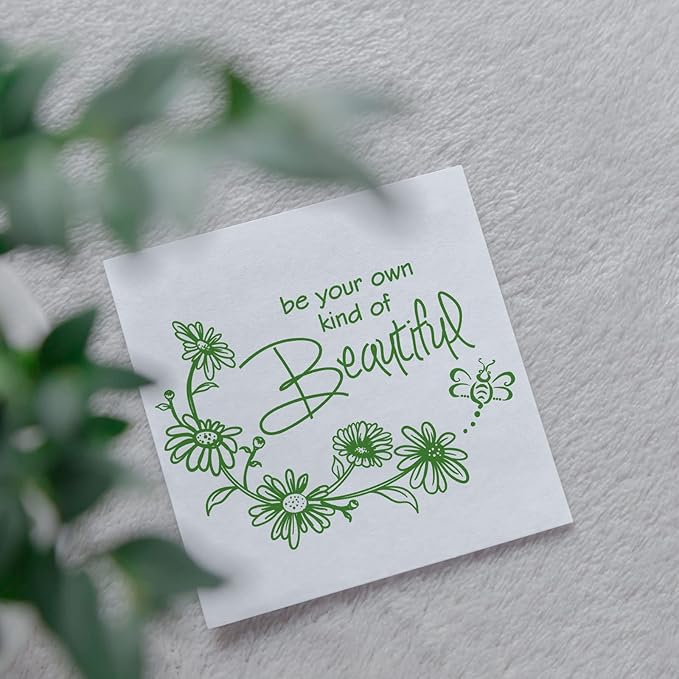 Be Your Own Kind of Beautiful Silk Screen Stencils, Chalk Screen transfers, Reusable self-Adhesive Screen Printing Stencils for Wood, Fabric, Pillows, wall DIY Home Decor