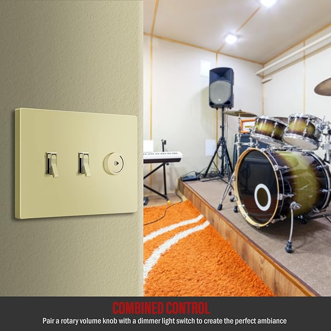 ENERLITES Screwless Triple Toggle Switch Wall Plate, Child Safe Light Switch Cover, Standard Size 3-Gang 4.68" x 6.53", Unbreakable Polycarbonate Thermoplastic, UL Listed, SI8813-I, Glossy, Ivory