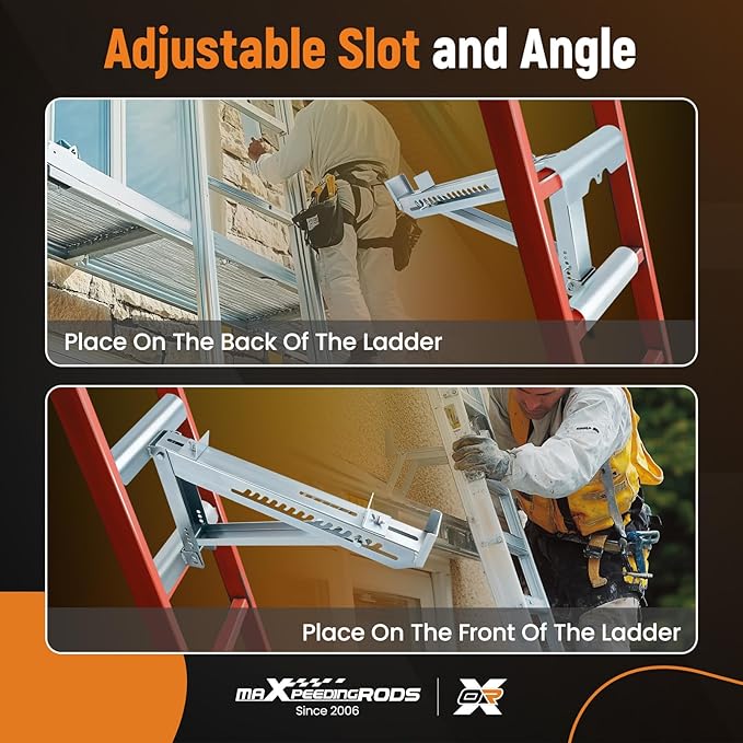 maXpeedingrods Adjustable Ladder Jacks 2 Pack Scaffold Ladder Accessory Extension Ladder Jack for Working Stage