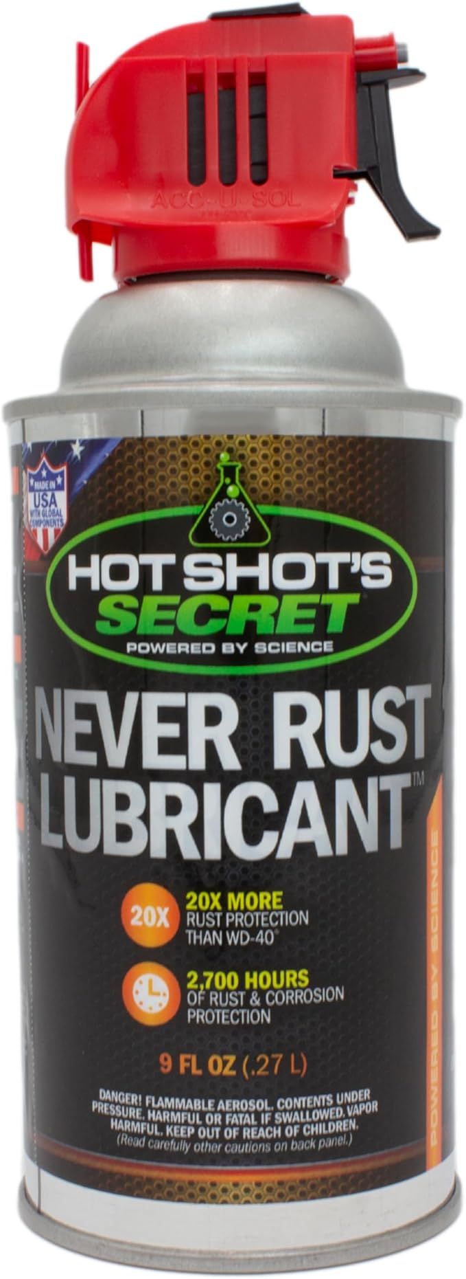 Hot Shot’s Secret Never Rust 9 oz – Anti-Rust Lubricant Spray, Penetrating Oil & Corrosion Protection