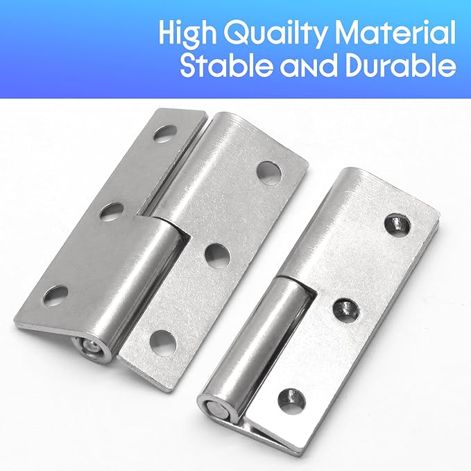 Bonsicoky 4 Pcs Stainless Steel Lift-Off Hinges, 3 Inch Detachable Slip Joint Small Flag Hinges with Screws(2 Left + 2 Right)