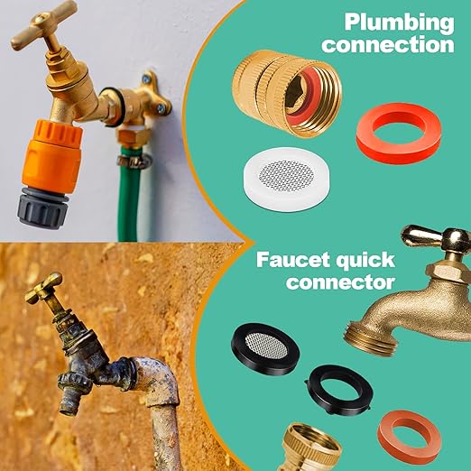 XBVV 32 Size 258 PC Faucet and Plumbing Rubber Washers Assortment Kit for Assorted Garden Hose Valve Spigot Adapter Splitter Outdoor Faucet Bibb Shower Hose Gasket Repair