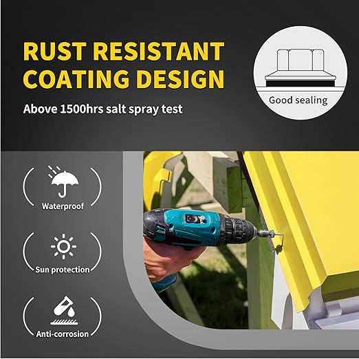 Metal Roofing Screws #12 × 1", 300 PCS, FIXLINK Baking Paint Hex Head Rubber Washer Sheet Metal Roof Screws Self Drilling Metal to Wood Siding Screws, Hex Socket Included, Black