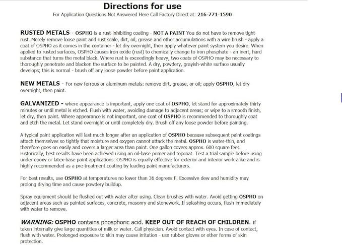Ospho 605 Metal Treatment, 32 Fl Oz (Pack of 1)