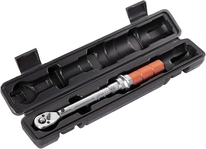 Amazon Basics 1/4-Inch Drive Click Torque Wrench - 20-150 Inch-lb, 2.5-15 Nm
