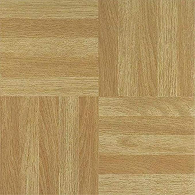 Tivoli Self Adhesive Vinyl Floor Tiles, 45 Tiles - 12" x 12", Four Finger Square Parquet - Peel & Stick, DIY Flooring for Kitchen, Dining Room, Bedrooms, Basements & Bathrooms by Achim Home Decor