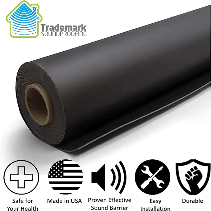 Trademark Soundproofing Mass Loaded Vinyl 1lb - MLV Soundproofing for Wall Sound Barrier - Sound Insulation - 4' x 10', Covers 40 sf - Made in USA