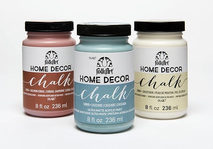 FolkArt 36021 Home Decor Chalk Furniture & Craft Paint in Assorted Colors, 8 ounce, Cobblestone