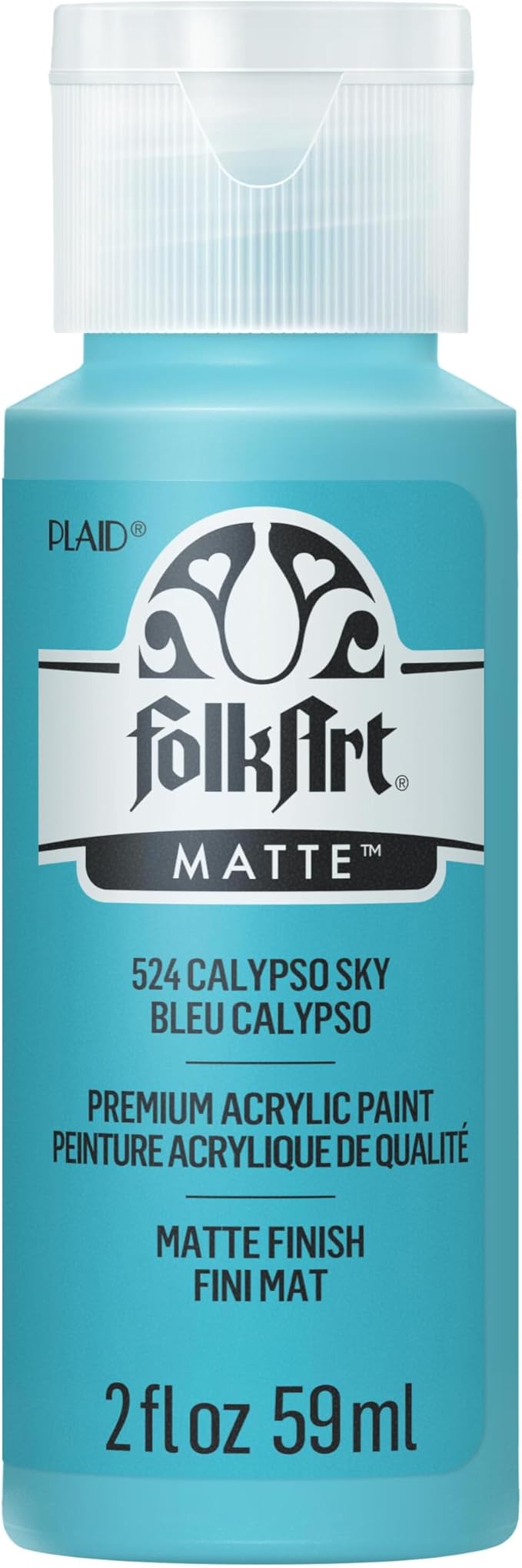 FolkArt Acrylic Paint in Assorted Colors (2 Ounce), 524 Calypso Sky
