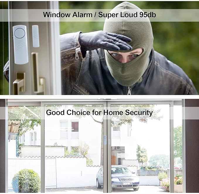 Door Window Alarm, 90DB Door Alarms for Kids Safety, Wireless Sensor Door Window Burglar Alarm-Window Pool Alarms for Home (20 Pack)