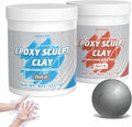 1 Pound Natural Epoxy Putty Sculpt Clay, 2 Part (A & B) Modeling Compound for Sculpting, Modeling, Building, Repairing, Self-Hardening Epoxy Clay Easily Repairs Metal, Wood, Tile, Ceramics, Plastic