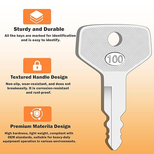 Kubota RTV1100 - S8077 36919-75190,10 Pcs Kubota Tractor Key for M Series L3600DT-C L4200DT-C