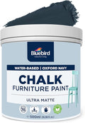 BLUEBIRD Chalk Furniture Paint - 500 ML / 16.9 fl oz for Furniture, Home Décor, Cabinets, and More (Oxford Navy)