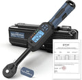 3/8 Torque Wrench Digital (2.21-44.25 Ft. Lb) ±1% High accuracy Digital Inch Pound Torque Wrench 3/8 Drive with Buzzer and Colorful LED Indicator &Track Mode for Moto Auto Car