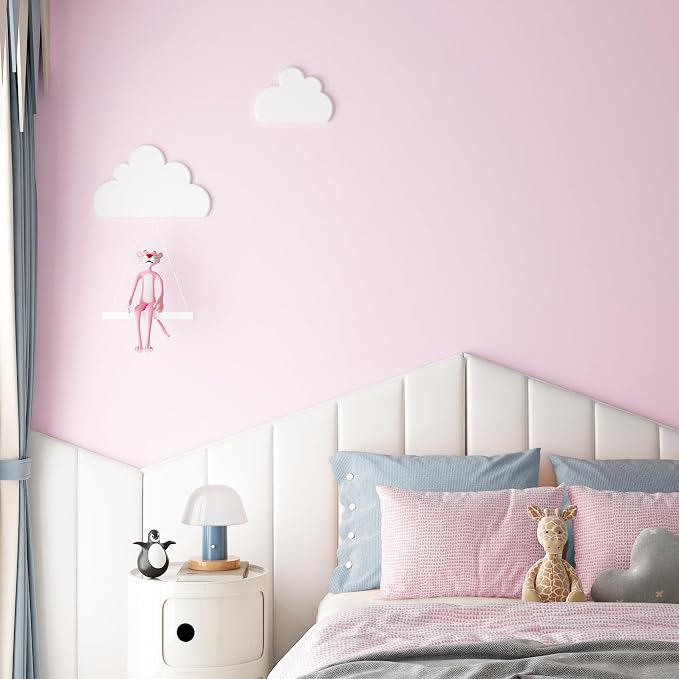Pink Peel and Stick Wallpaper - Pink Wall Paper Removable Pinkish Contact Paper for Cabinets and Drawers 17.7"x200" Pinkish Wallpaper for Bedroom Girls Solid Color Vinyl Wrap, Renter Friendly