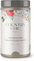 Country Chic All-in-One Chalk Paint for Furniture, Cabinets, Home Decor, Eco-Friendly, Matte Finish, Built-In Primer & Top Coat for Wood, Metal - Soiree (Beige Taupe) - Quart 32 oz (950 ml)