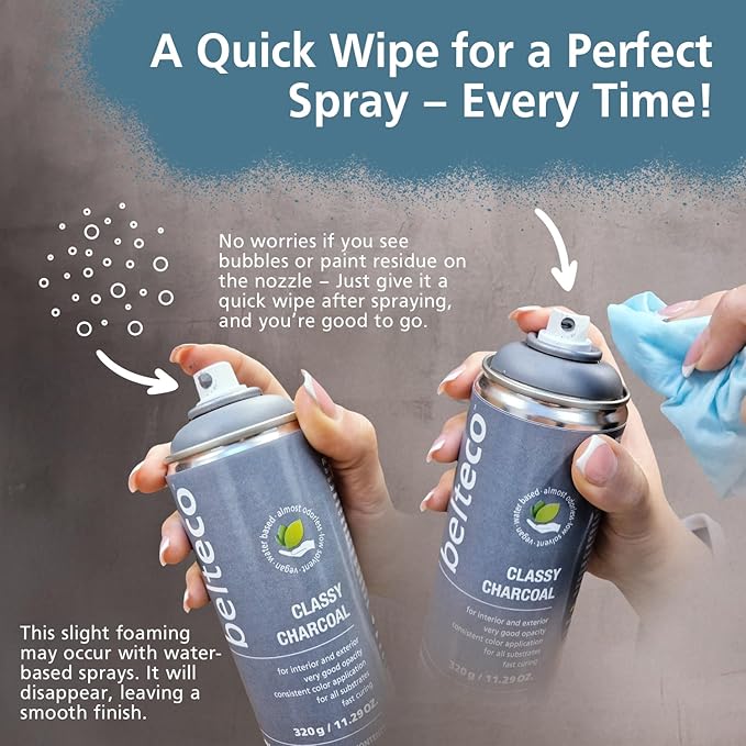 Baby Blue Spray Paint | Water-Based & Odorless | Eco-Friendly & Vegan | Weather & UV-Resistant | For All Substrates | Fast-Drying & High-Coverage | For In/Outdoor Use | Light Blue Spray Paint
