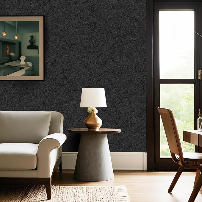 Dark Grey Peel and Stick Self Adhesive Wallpaper Countertop Contact Paper | Removable Waterproof Bathroom 15.7" X 118" Kitchen Vinyl Wrap for Cabinet Countertops Wall Counter Top Paper