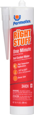 Permatex 34424 Right Stuff 1 Minute Red High Temperature Gasket Maker, 10 oz