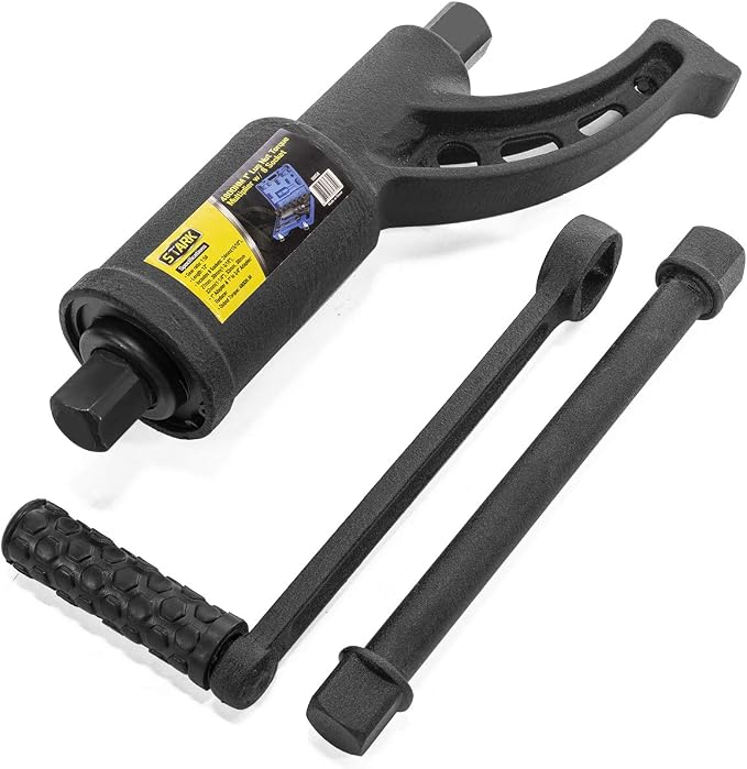 XtremepowerUS 8-Pieces Heavy Duty Torque Multiplier Wrench Labor Saving Lug Nut Wrench Torque Multiplier Cr-v Socket (24mm to 38mm) for Semi Truck & RVs w/Case