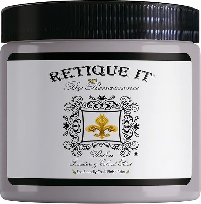 Retique It Chalk Furniture Paint by Renaissance DIY, 16 oz (Pint), 04 Dove Grey