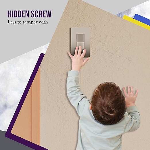 ENERLITES Elite Series Decorator Rocker Light Switch, 15A 120V/277V, Gloss Finish, Single Pole, 3 Wire, Grounding Screw, Residential Grade, UL Listed, 91150-NK-10PCS, Nickel Color (10 Pack)