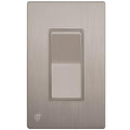 ENERLITES Elite Series Decorator Light Switch with Brushed Screwless Wall Plate, Single Pole, 3 Wire, Grounding Screw, Residential Grade, 15A 120V, UL Listed, 91150-NKWBP, Brushed Nickel