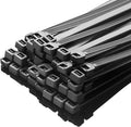 XINGO 8 Inch Black Zip Ties Heavy Duty 1000 Pack, 120 LBS Tensile Strength, Premium Nylon Cable Wire Ties, Self-locking Plastic Ties for Indoor and Outdoor Use