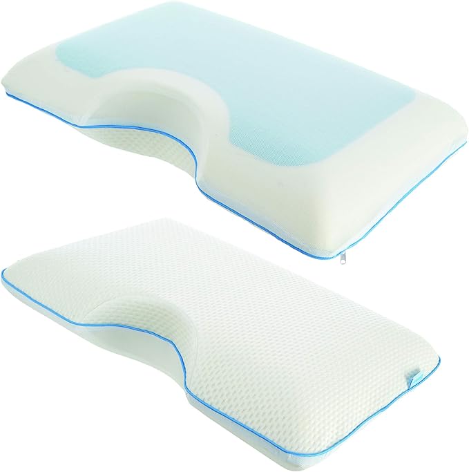 Side Sleeper Memory Foam Pillow – Cooling, Skin-Friendly Cervical Neck Support | Orthopedic with Removable Cover for Proper Posture & Comfortable Sleep