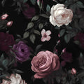 Fvlow Pink Rose Dark Floral Peel and Stick Wallpaper 17.4" x 118" | Renter Friendly, Removable & Waterproof, Vinyl Easy Install for Bedrooms, Bathrooms, Kitchens, Cabinets and Home Decor