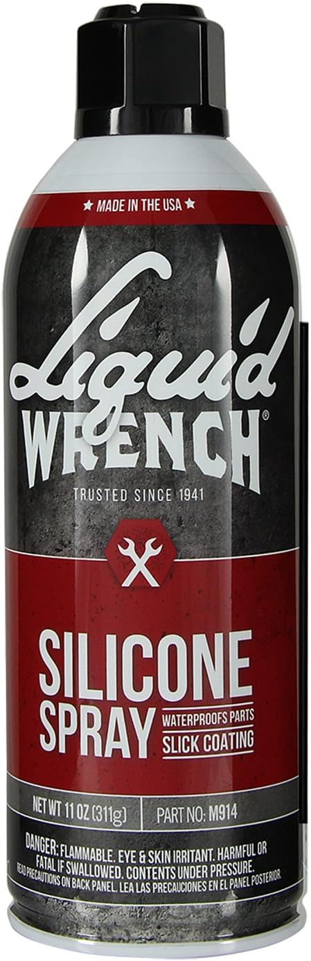 Liquid Wrench M914 Silicone Spray - 11 oz (Package may vary), Black Wrought Iron