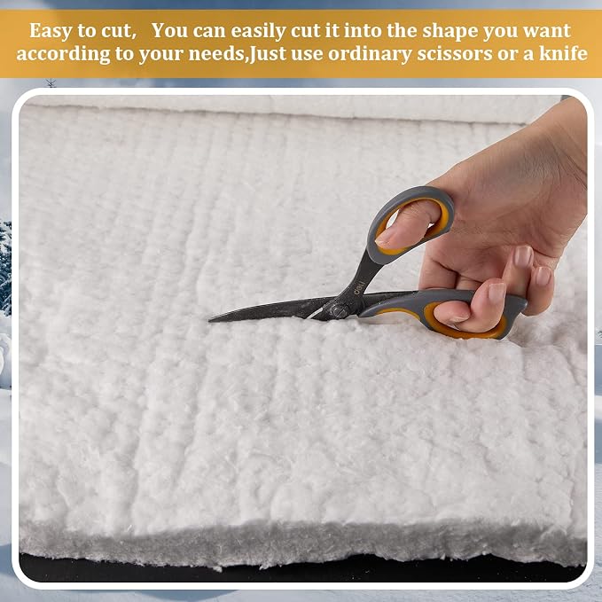 4 Pcs Ceramic Fiber Insulation Blanket 60 x 24 x 1 Inch 2600F | High Density for Oven Insulation Replacement, Heat Resistant to 2602F, For Kilns Stoves Forges Boilers Pizza Ovens