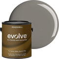 EVOLVE Interior Paint & Primer, Eggshell (Metropolitan Gray), 1 Gallon – One-Coat Coverage, Excellent Hide, Low VOC, Low Odor, Washable Paint for Walls, Doors & Trim